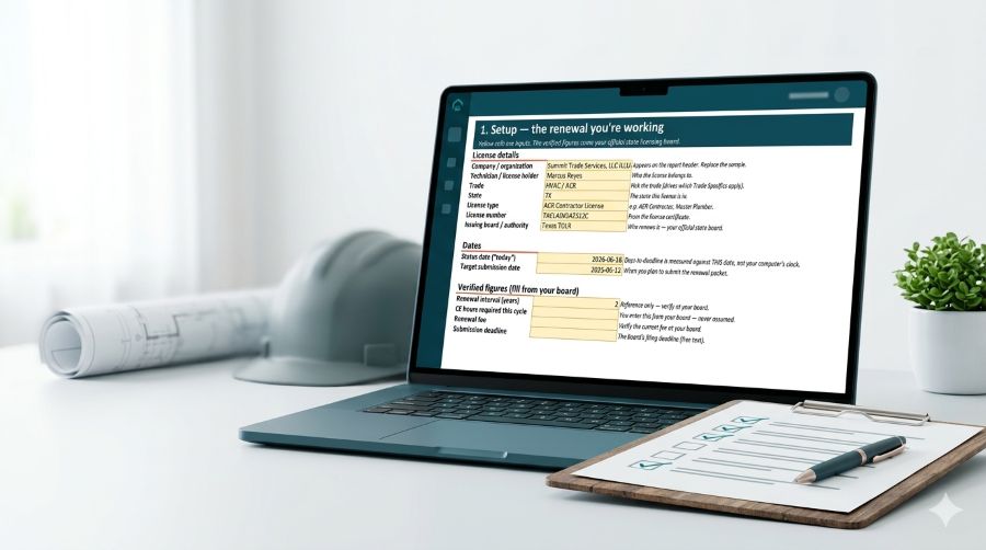 Preview of Trade License Renewal Checklist & Tracker